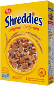 Post Shreddies original cereal box