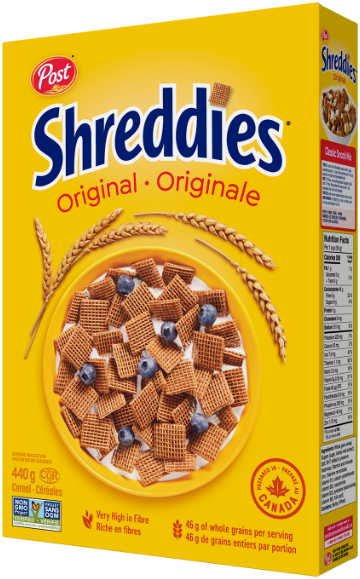 Post Shreddies original cereal box