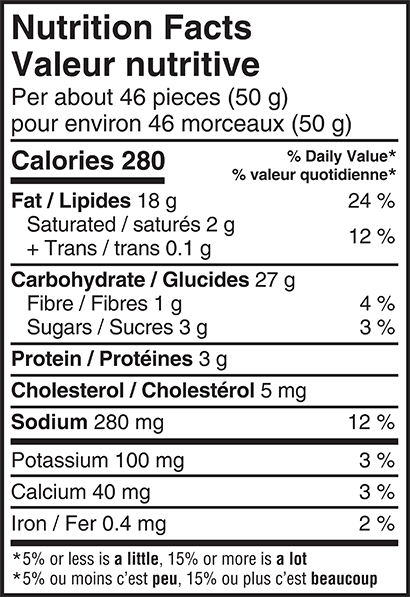 Barbara's Cheez Puffs Original - Nutritional Facts
