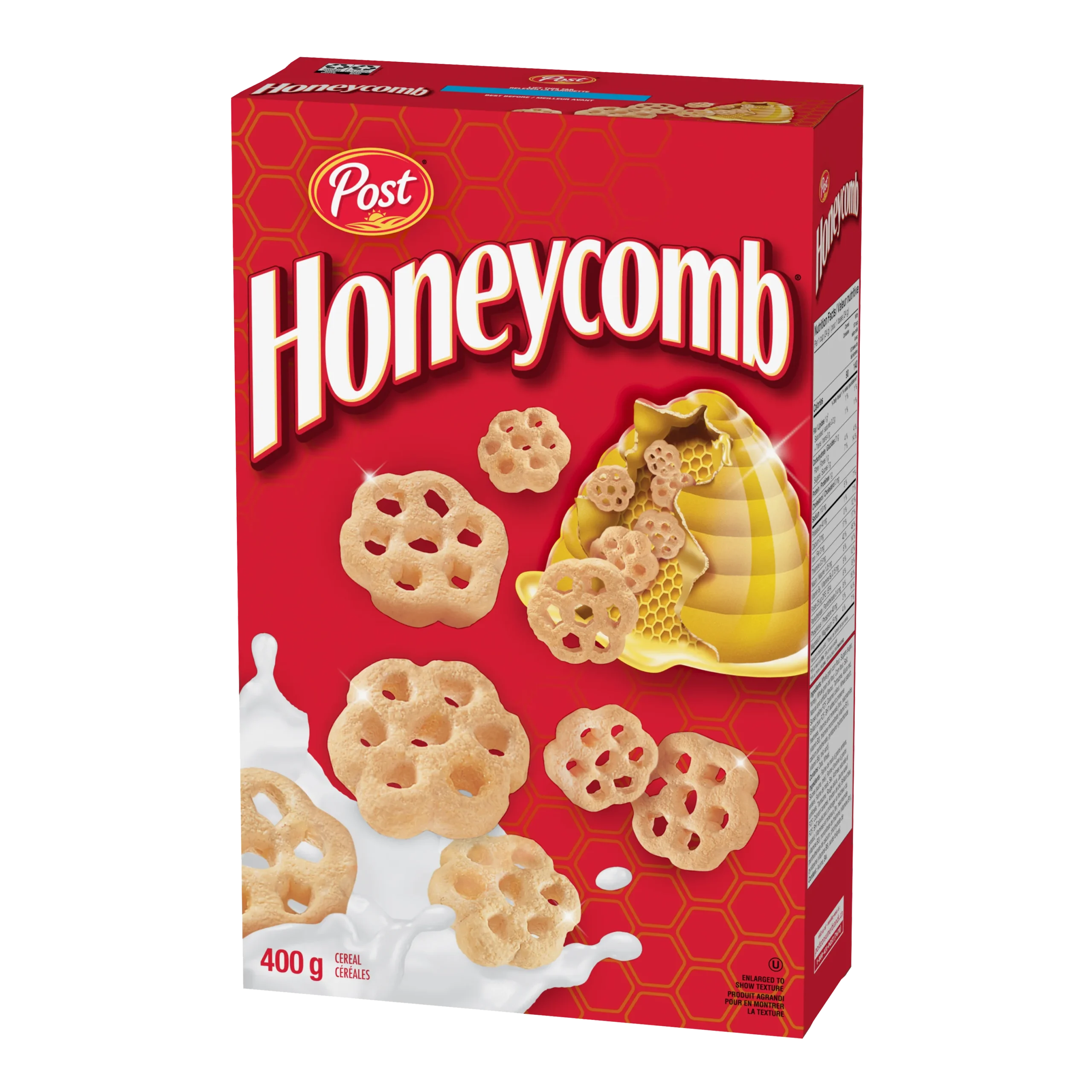Une boîte de céréales pour petit-déjeuner Post Honeycomb