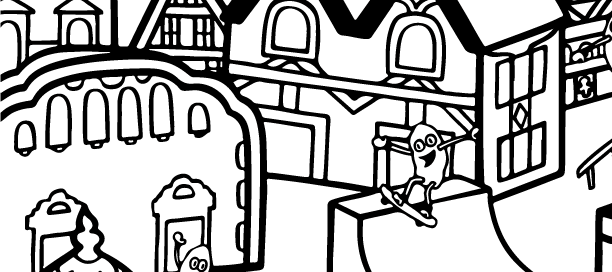 Pebbles coloring page
