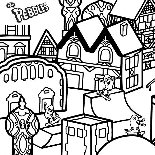 Pebbles coloring page