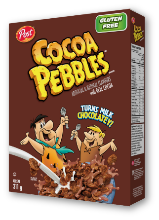 Post Cocoa Pebbles cereal. Gluten Free.