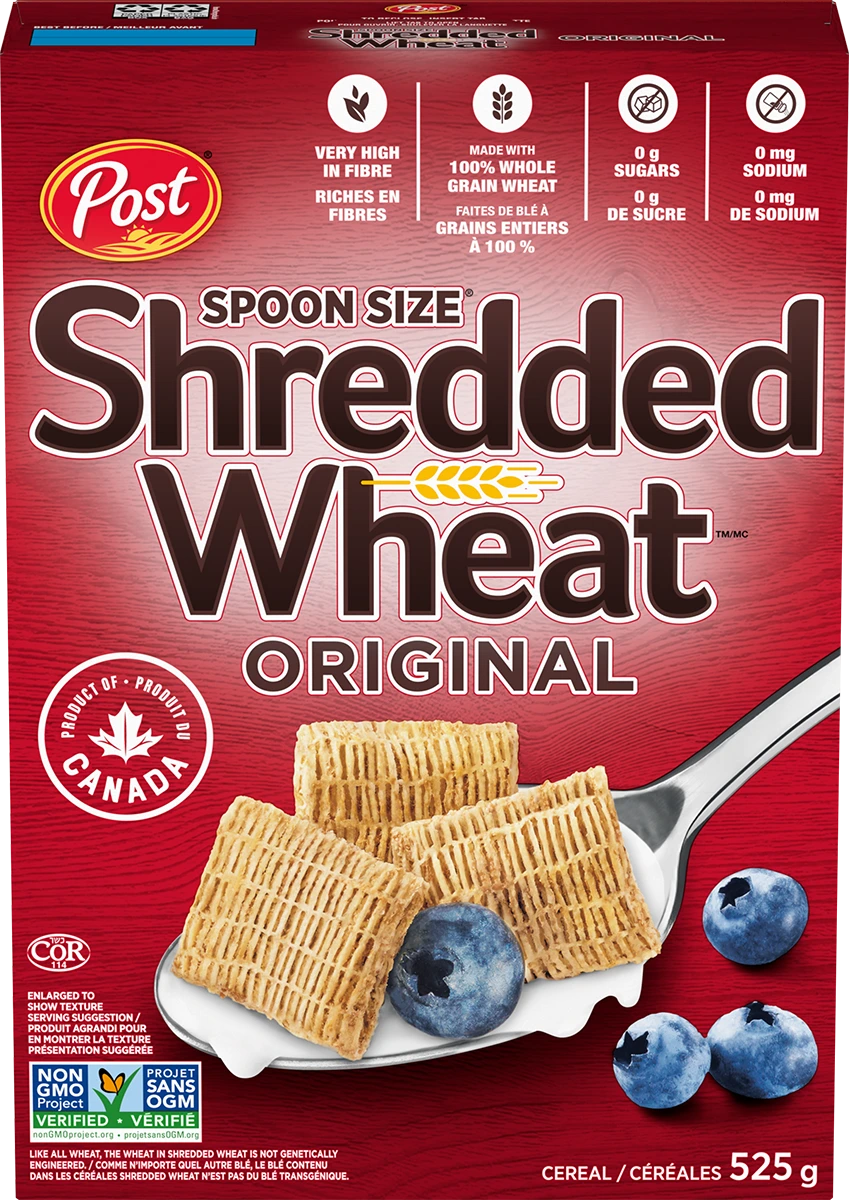 Shredded Wheat Taille d'une cuillère Céréale - Produit du Canada