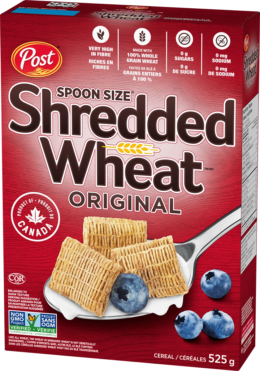 Shredded Wheat Taille d'une cuillère Céréale - Produit du Canada