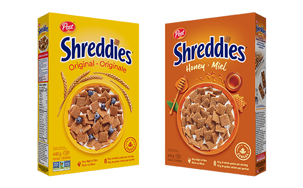 Post Shreddies Original and Post Shreddies Honey