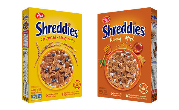 Post Shreddies Original and Post Shreddies Honey