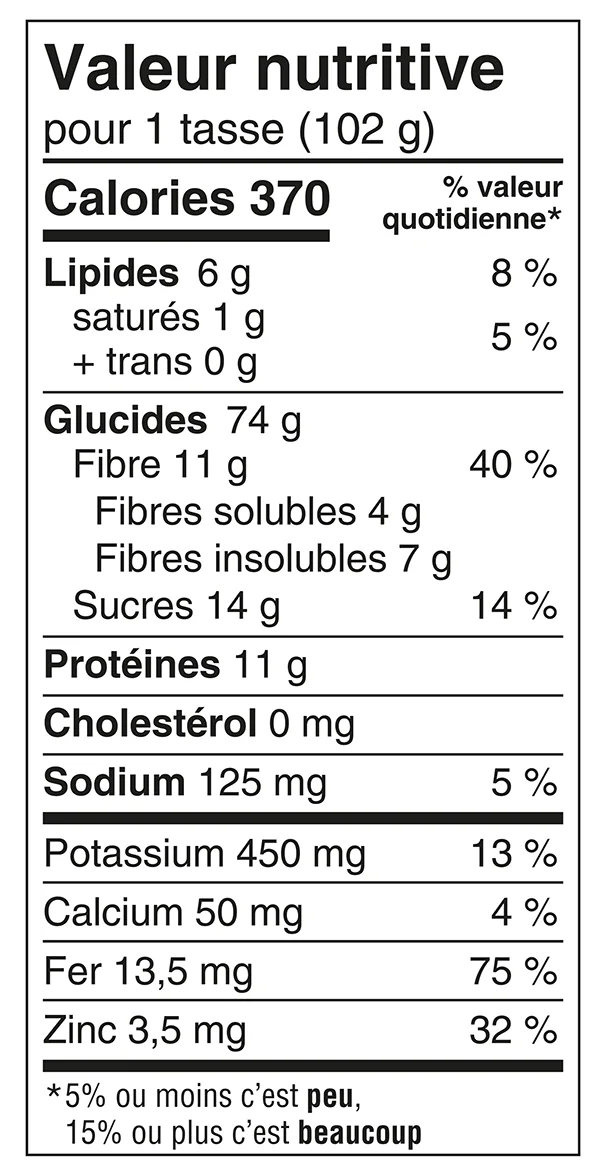 Alpen Muesli Originale Valeur Nutritive