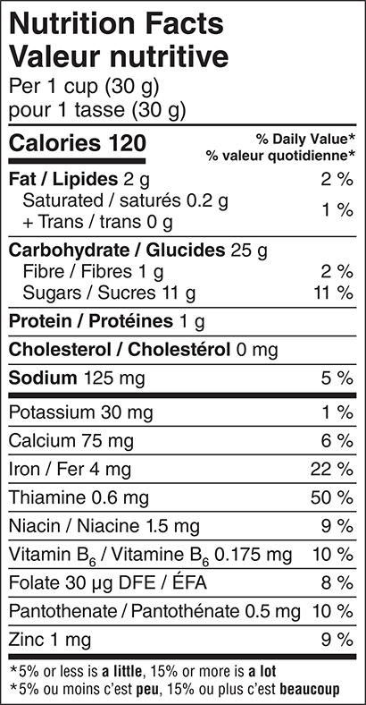 Chips-Ahoy! Valeur nutritive