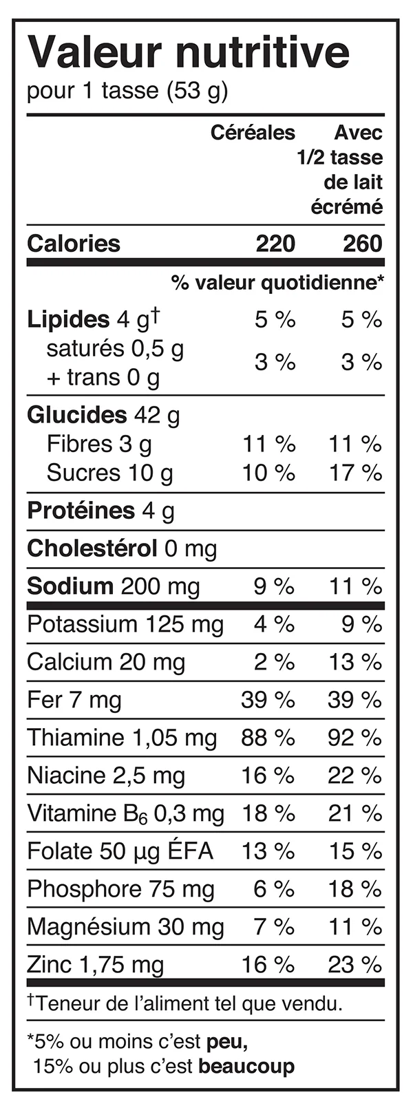 hbo-almond-nfp-fr Honey Bunches of Oats Almond valeur nutritive