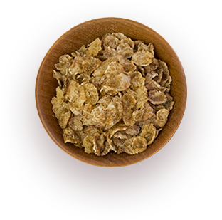 bowl of whole grain flakes