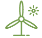 sustainability icon of a windmill in green