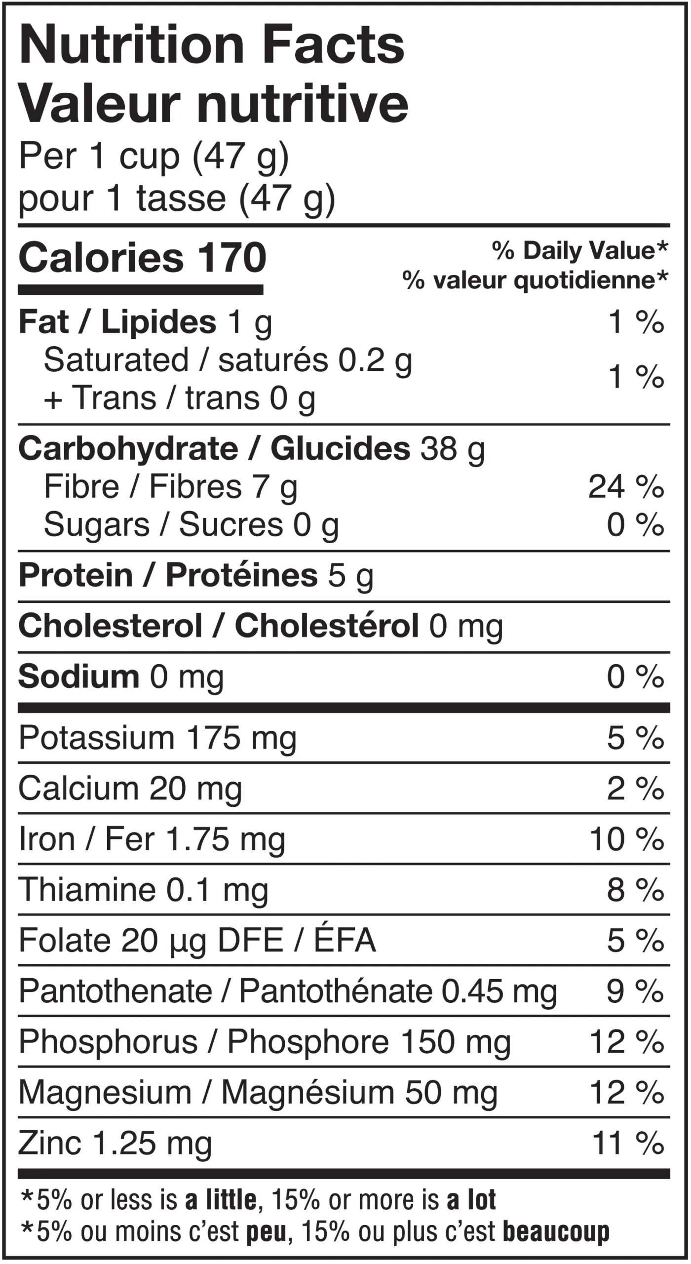 Shredded Wheat et du son, valeur nutritive