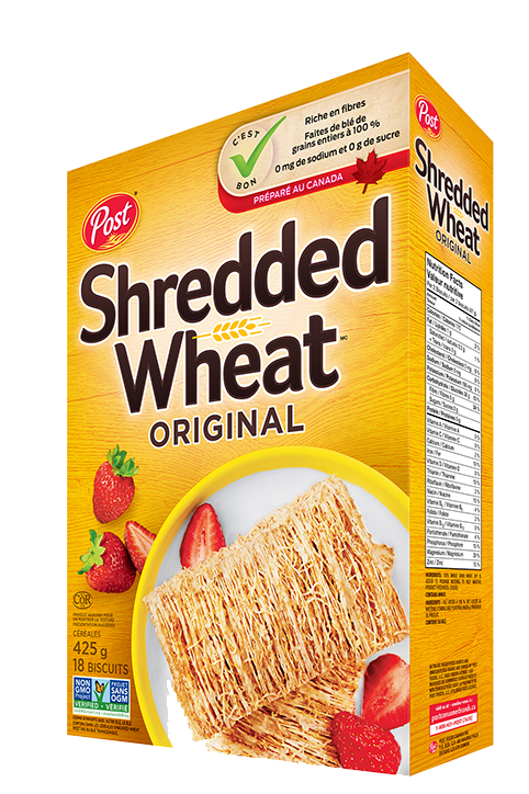 Valeur nutritive des céréales Shredded Wheat de Post