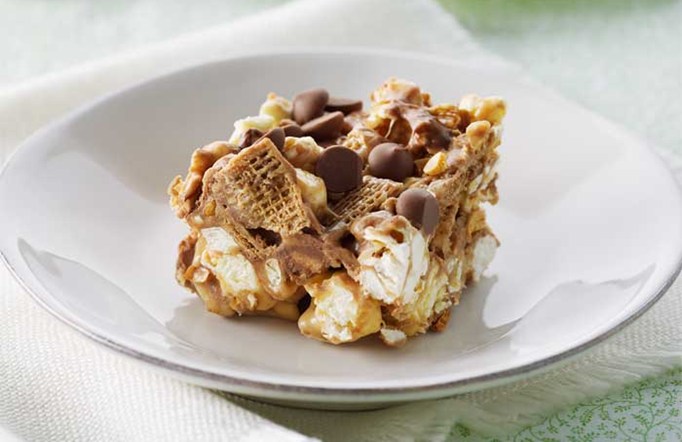 Shreddies After School Square sitting on a white plate.