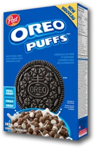 OREO PUFFS Cereal Box